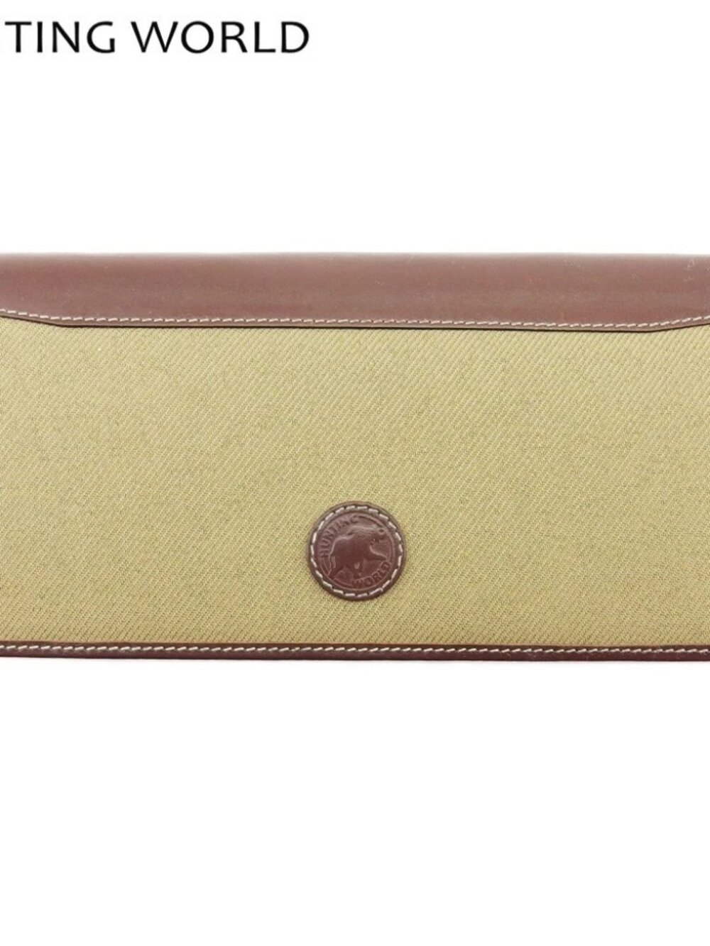 HUNTING WORLD Purse Green brown Women Authentic secondhand